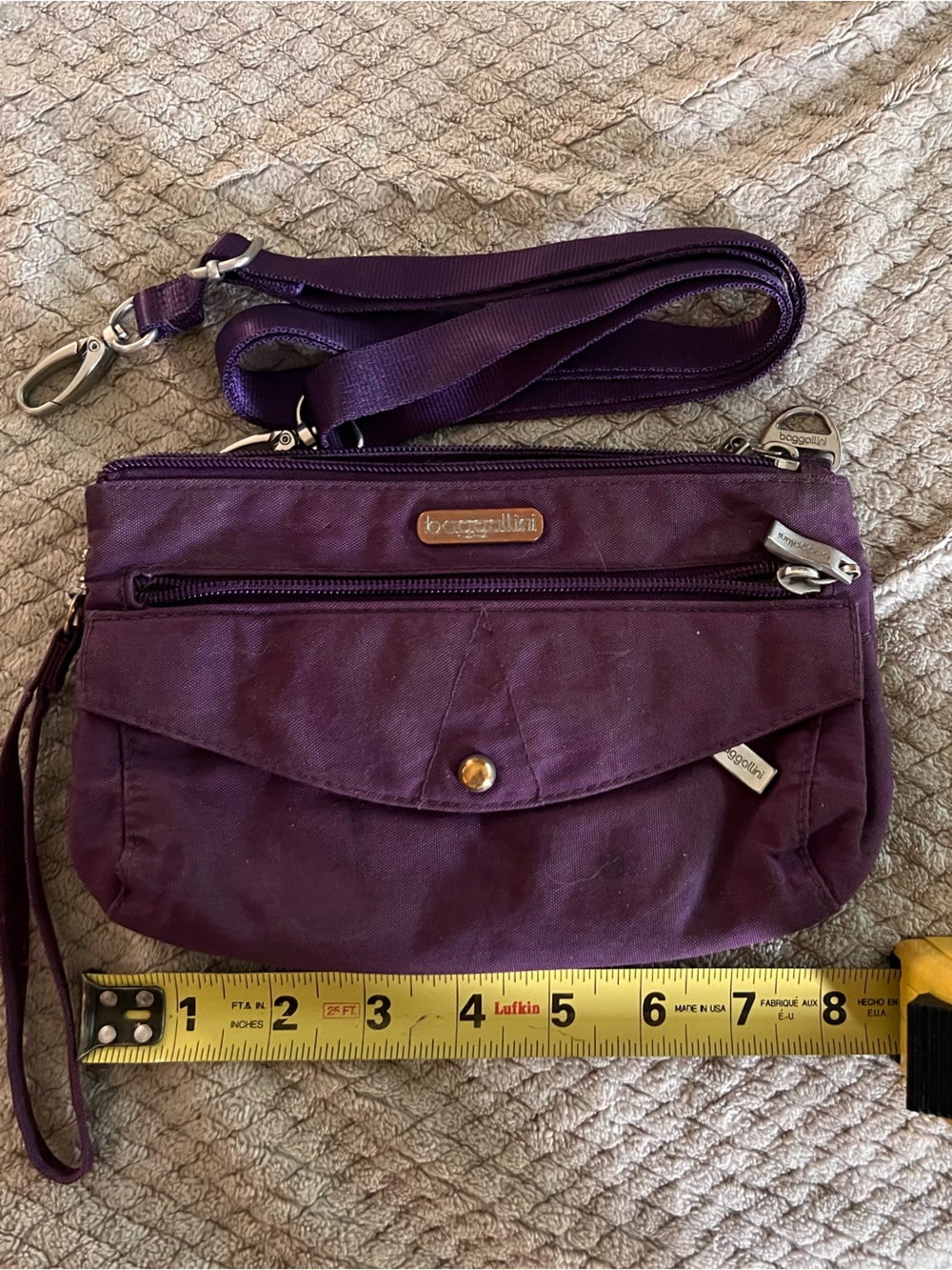 Baggallini Purple Crossbody Bag with Adjustable Strap